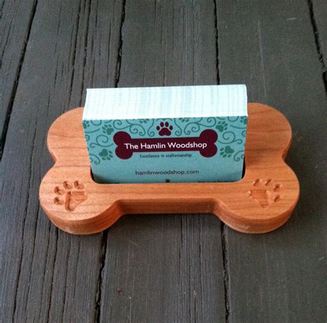 dog business card holder